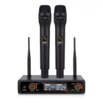 Professional UHF Wireless Microphone System with Dual Handheld Mics