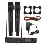 Professional UHF Wireless Microphone System with Dual Handheld Mics