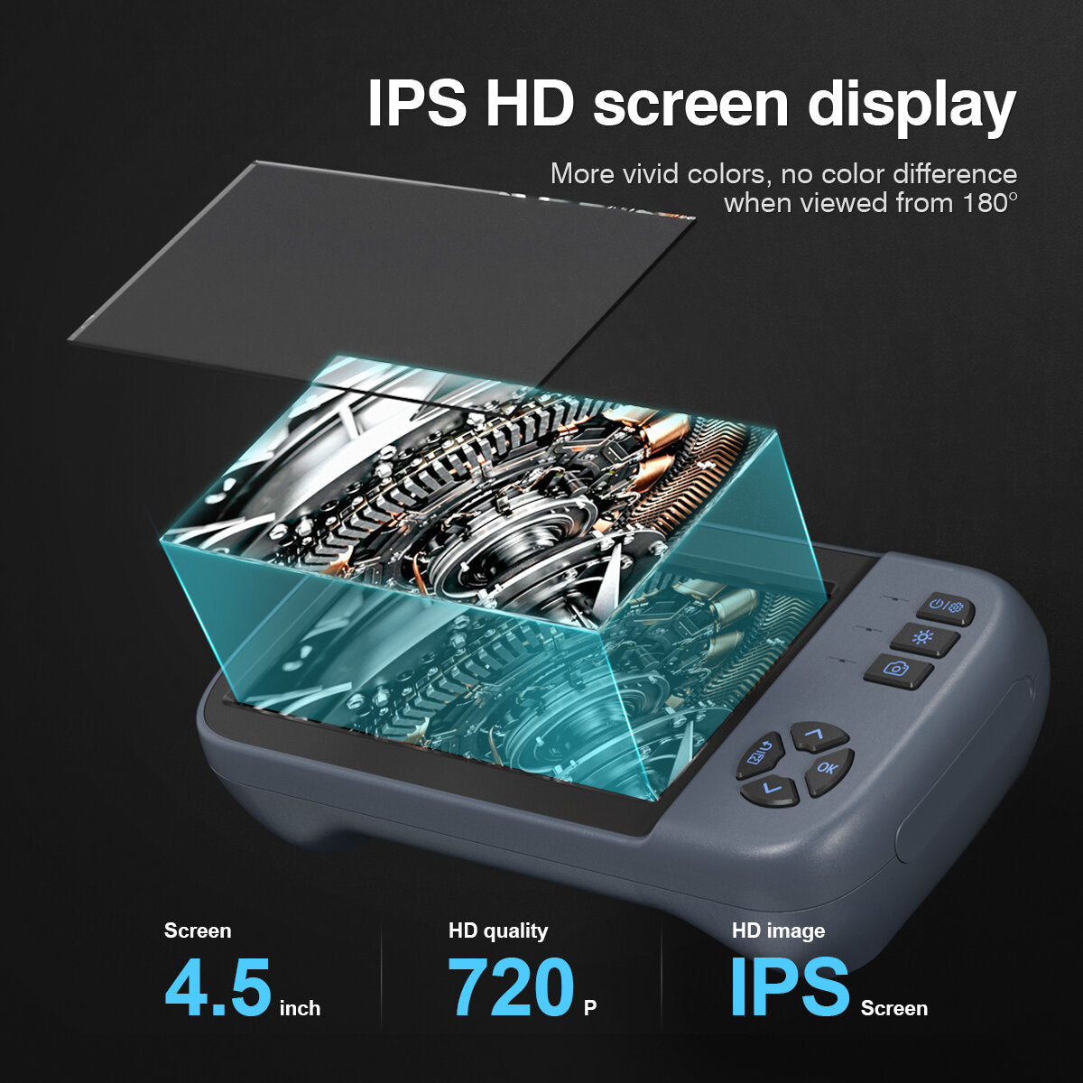 INSKAM 451-2 Dual Lens Industrial Borescope with HD Display