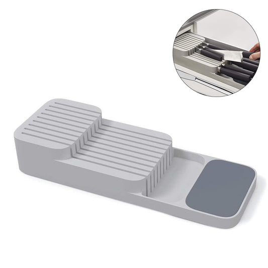 Compact Secure Knife Storage Tray – In-Drawer Organizer for Kitchen Knives