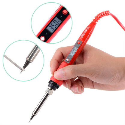 JCD 80W Soldering Iron Kit – Adjustable Temperature, Digital Multimeter, Auto Ranging LCD, Rework Tools