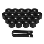 Universal Wheel Nut Covers – 20pcs Screw Protectors & Lug Caps, 19mm