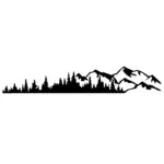 Universal Vinyl Decal – Mountain Forest Design for Cars