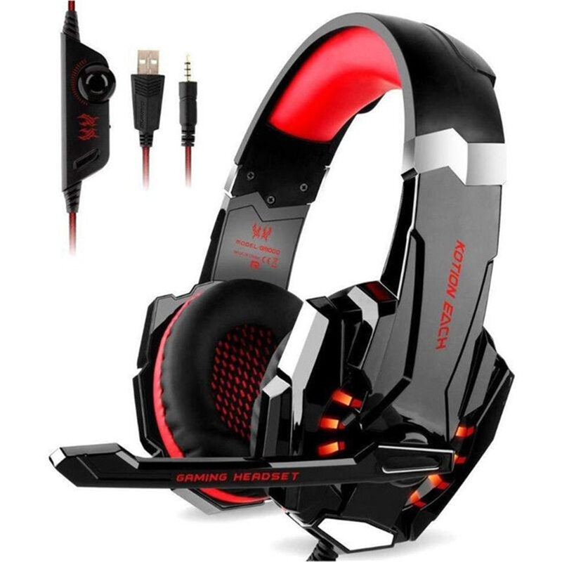 KOTION EACH G9000 Wired Gaming Headset with Deep Bass and RGB Light