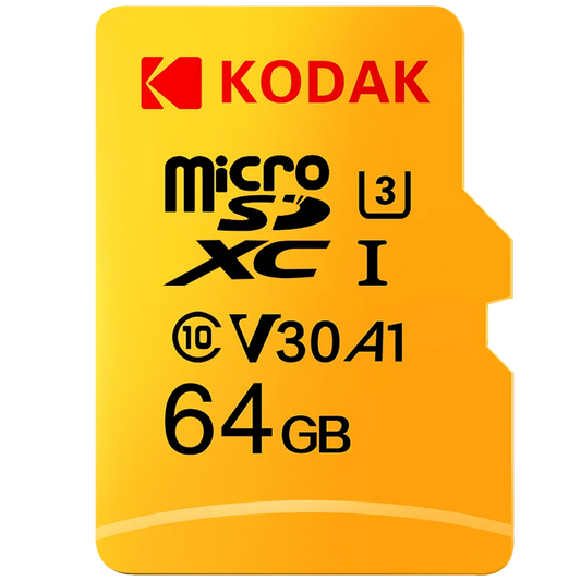 Kodak Micro Carte SD Carte Mémoire Classe 10 64GB U3 4K Haute Vitesse Cartao De Memoria Mémoire Flash TF Mecard C10