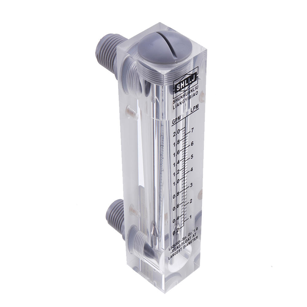 Rotameter LZM-15 Inline Flow Meter, Suitable for Water Liquid, 0.2-2.0 GPM