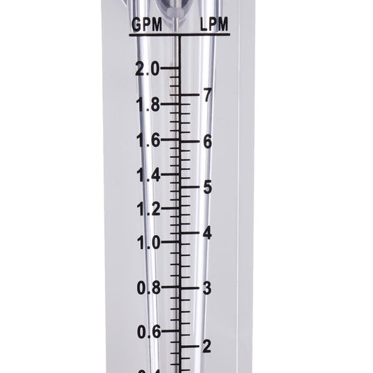 Rotameter LZM-15 Inline Flow Meter, Suitable for Water Liquid, 0.2-2.0 GPM