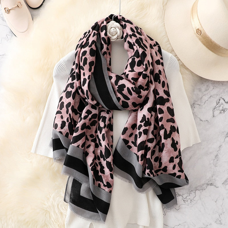 Stylish Leopard Print Long Scarf for Women – Versatile Accessory for Fashion Forward Females