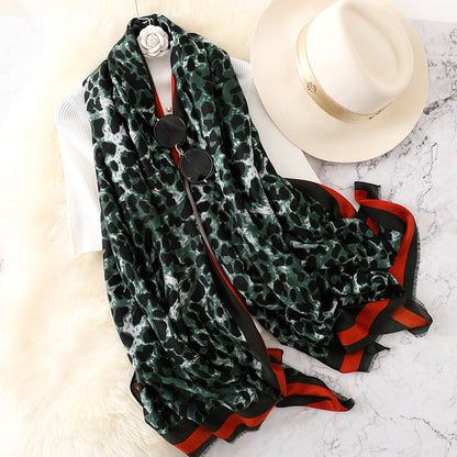 Stylish Leopard Print Long Scarf for Women – Versatile Accessory for Fashion Forward Females