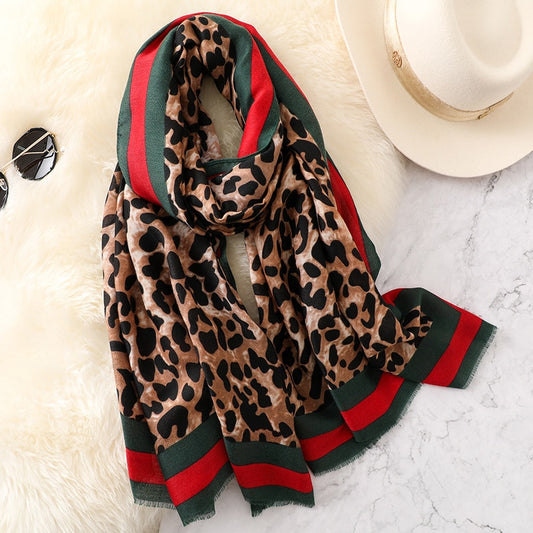 Stylish Leopard Print Long Scarf for Women – Versatile Accessory for Fashion Forward Females