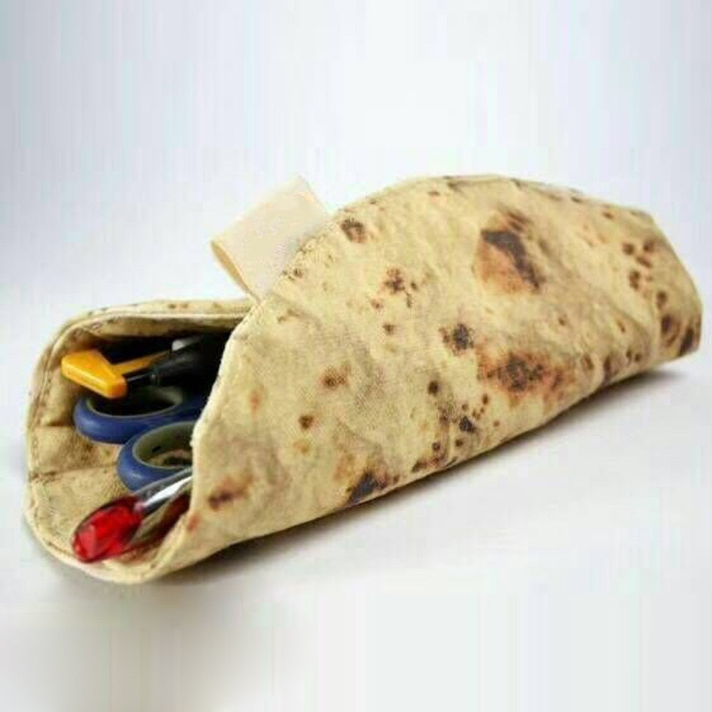 Tortilla Wrap Design Makeup Pouch