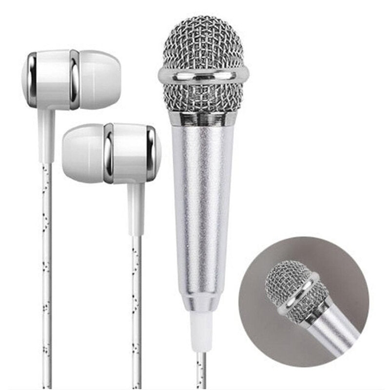 Portable 3.5mm Wired Microphone with Noise Reduction for Smartphones and Laptops