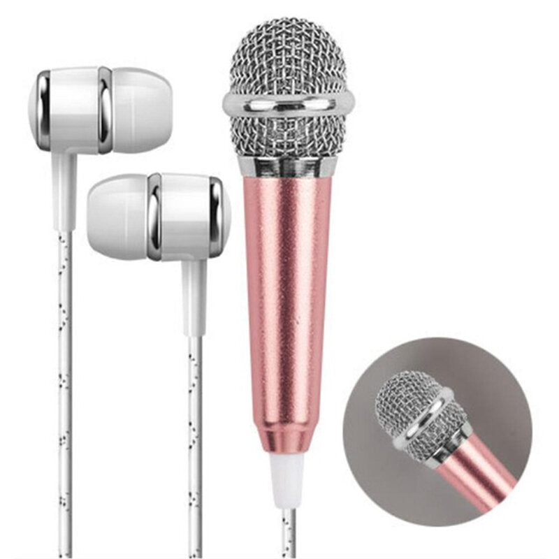 Portable 3.5mm Wired Microphone with Noise Reduction for Smartphones and Laptops