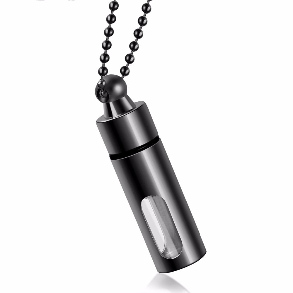 Cylinder Pendant Necklace for Ashes