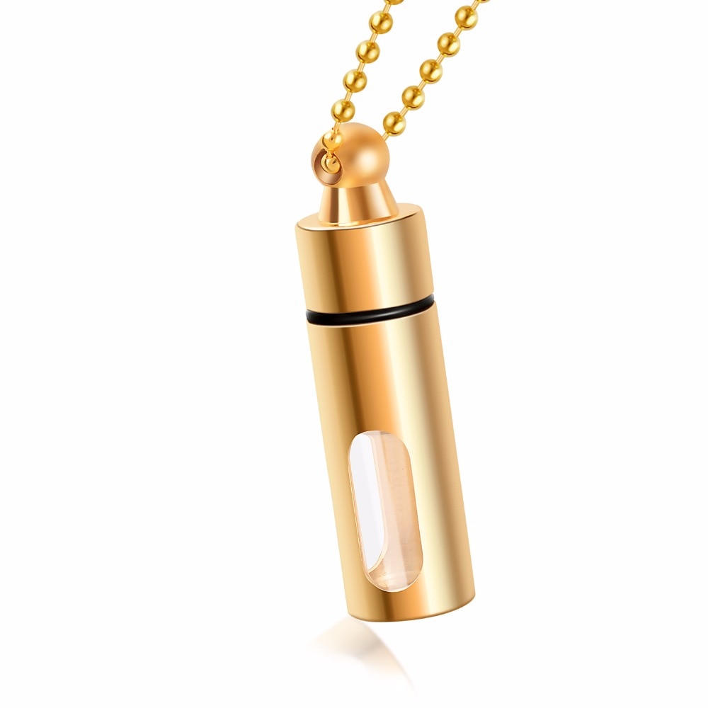 Cylinder Pendant Necklace for Ashes