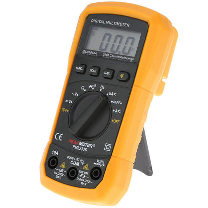 PEAKMETER MS8233D: Compact Digital Multimeter for Voltage, Current, Resistance, and Frequency Testing