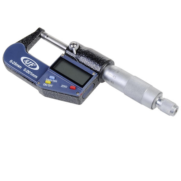 Professional Electronic Digital Micrometer, 0-25mm with High Resolution