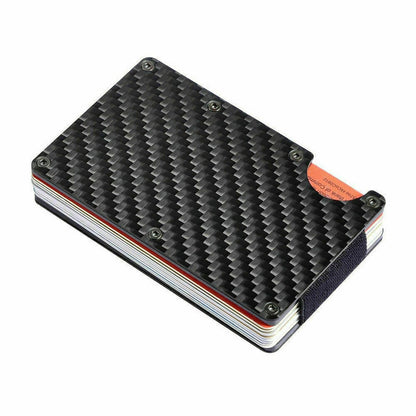 Ultra-Thin Men’s Wallet – Carbon Fiber with RFID, Card Holder & Money Clip