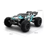 High-Speed 4WD RC Truck: 2.4Ghz, 70KM/H, 1/16 Scale with LED Lights