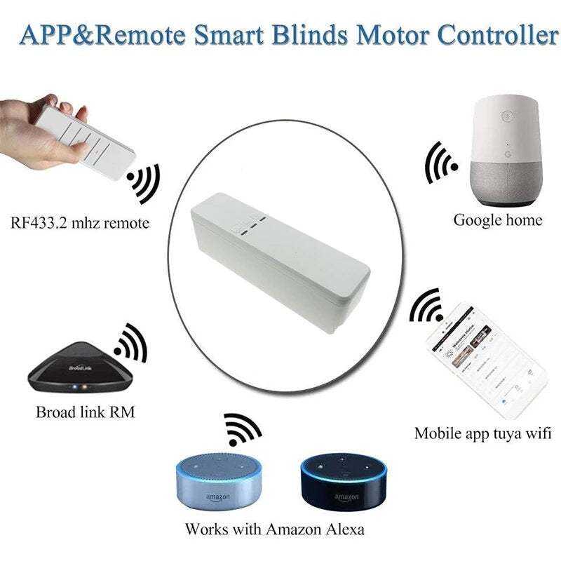 Smart Motorized Roller Blinds: WiFi and Voice Control, Compatible with Alexa/Google Home