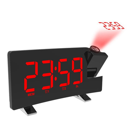 Large LED Radio Alarm Clock with Double Projection Display