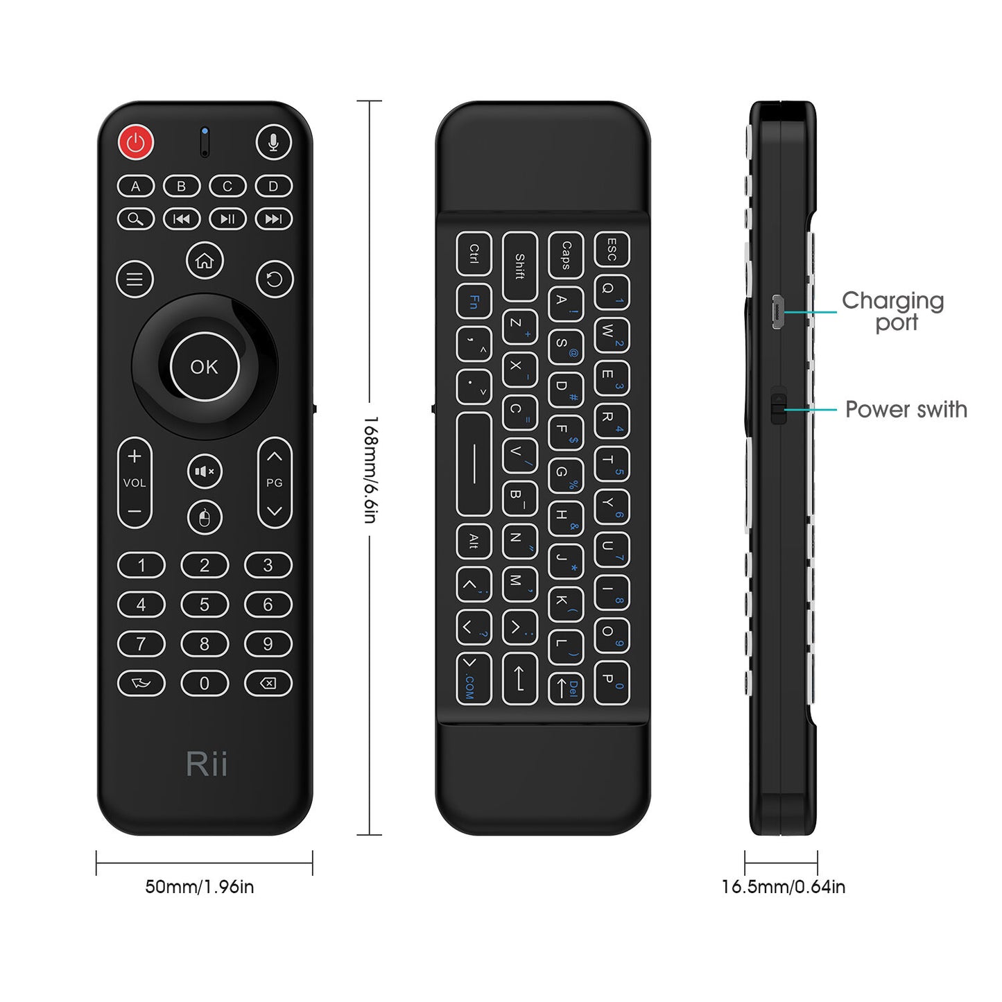 Rii MX9 Mini Wireless Keyboard with Backlight and Microphone