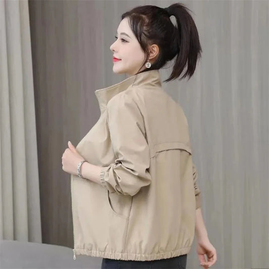 Women's Short Jacket 2024 Spring and Autumn New Korean Loose Jacket Windbreaker Female Fashion Short Baseball Coat Outerwear