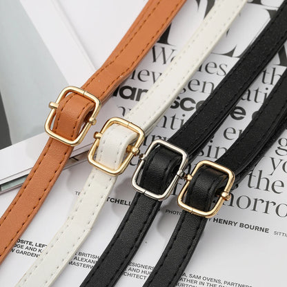 125cm Long Bag Strap PU Leather Shoulder Bag Strap 1.2cm Wide Accessories For Handbags Fashion PU Bag Strap For Crossbody Belts