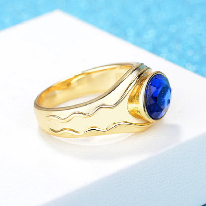 LOTR Elrond Vilya Ring of Air Blue Stone Fashion Men Jewelry Fan Gift High Quality