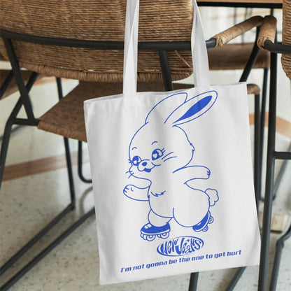1pc New Jeans Rabbit Crafts Canvas Tote Bag Kpop Shopping Bag