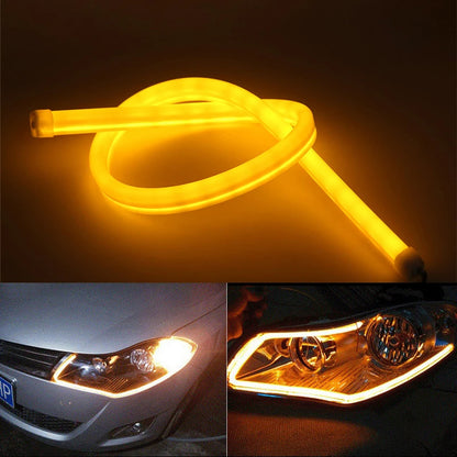 1 PCS Car DRL Styling Headlight LED Strip Light Flexible Daytime Running Fog Lamps 30cm 45cm 60cm 12V Waterproof White Red