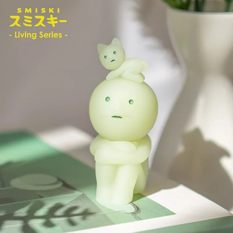 Surprise Box Sonny Angel Smiski Living Series Noctilucent Cute Doll Mini Figure Blind Box Desk Decoration Ornaments Girls Gift