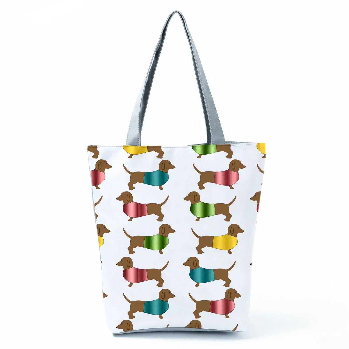 Color Painting Funny Bull Terrier Dog Print Shopping Bags Animal Tote Women School Traveling Shoulder Bag Ladies Casual Handbag