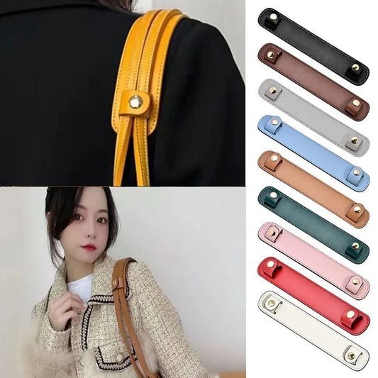 New Bag Strap Decompression Shoulder Pads Handle Fixing Clip Bag Accessories Wide PU Leather Bag Strap Shoulder Rest