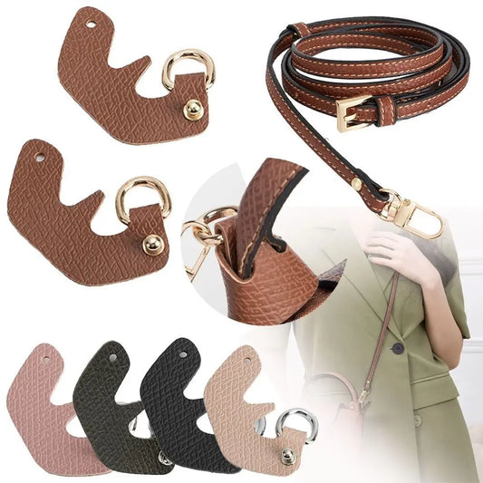 Punch-free Genuine Leather Shoulder Strap for Longchamp mini Bag Straps  Crossbody Conversion Hang Buckle Bag Accessories