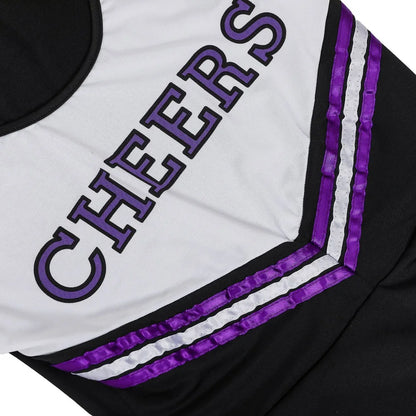 Sleeveless Cheerleader Short Skirt 2 PCS Set Girls Kids Party Holiday Cute Dress Homecoming Season Sport Performance Uniform Pom