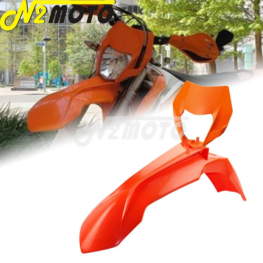 Offroad Dirt Bike Supermoto Headlight Headlamp Fender Handguard Fairing For KTM 690 Enduro EXC XC XCW XC-F XCF-W 85-500 Six Days