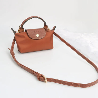 2024 New Transformation Accessories For Longchamp Mini Bag Straps Punch-free Genuine Leather Shoulder Strap Crossbody Bags