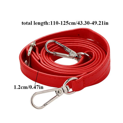 125cm Long Bag Strap PU Leather Shoulder Bag Strap 1.2cm Wide Accessories For Handbags Fashion PU Bag Strap For Crossbody Belts