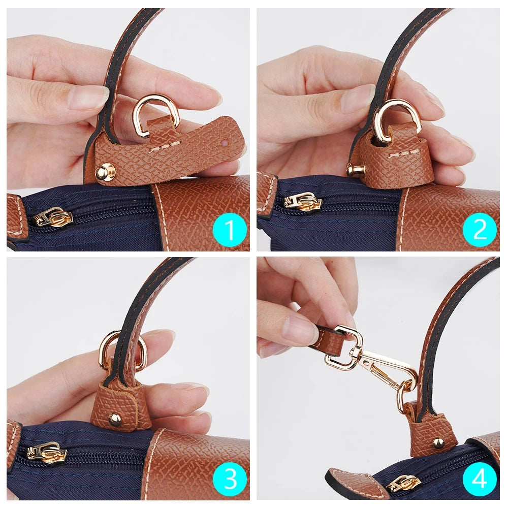 1 Set For Longchamp Mini Bag Shoulder Strap Dumpling Crossbody Bag Perforated Conversion Accessories For Punch-free Bag Strap