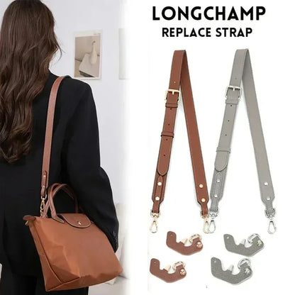 handbag fashion Bag Adjustable Shoulder Strap For Longchamp Small Short Handle Bag Modified Messenger Strap Real Leather