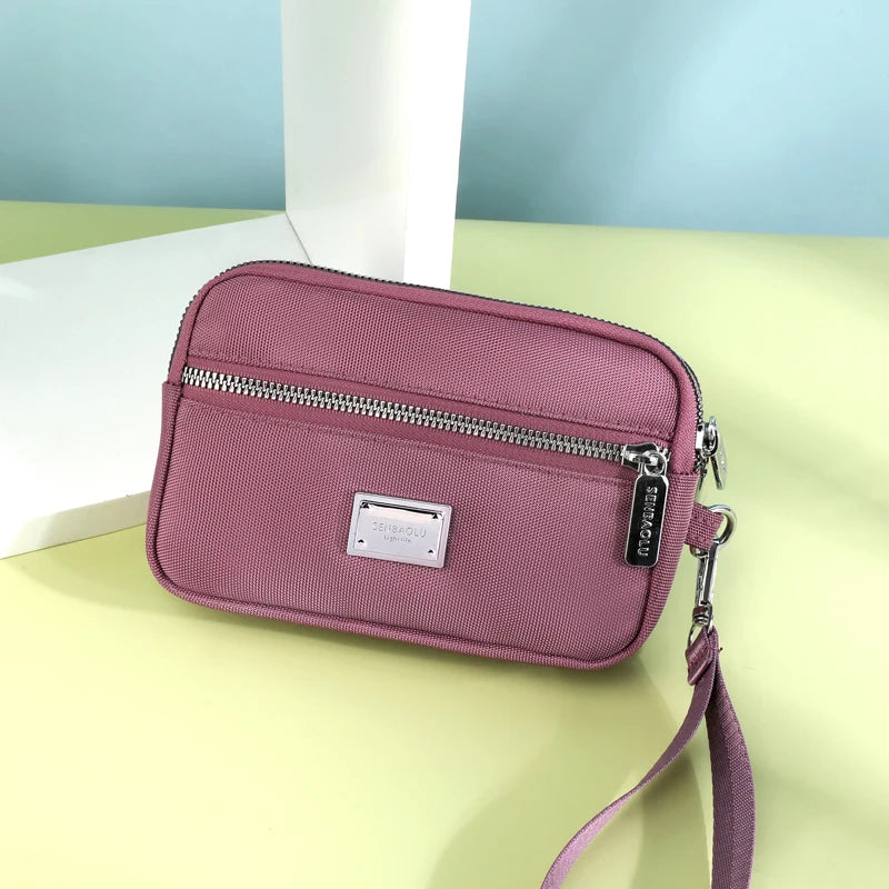 2023 New Fashion Handheld Bag Korean Version Leisure Mom's Bag Nylon Multi Layered Small Square Bag