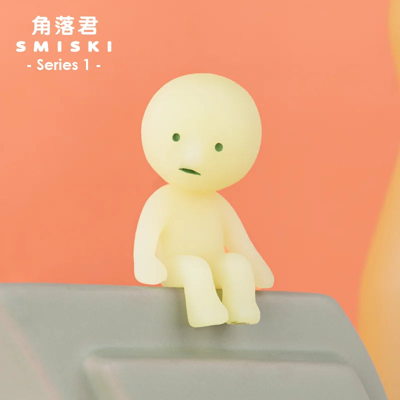 Smiski Series 1 Blind Box Mini Figure Noctilucent Kawaii Cute Doll Mystery Boxes Collection Model Desktop Ornament Surprise Gift