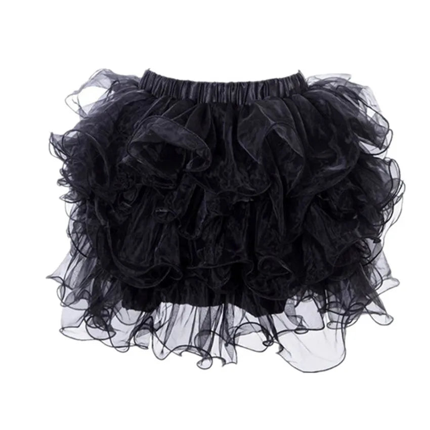 6Colors Extra Fluffy Teenage Girl Adult Women Pettiskirt Pleated Tutu Skirt Candy Color Party Dance Bubble Skirt Christmas Gifts