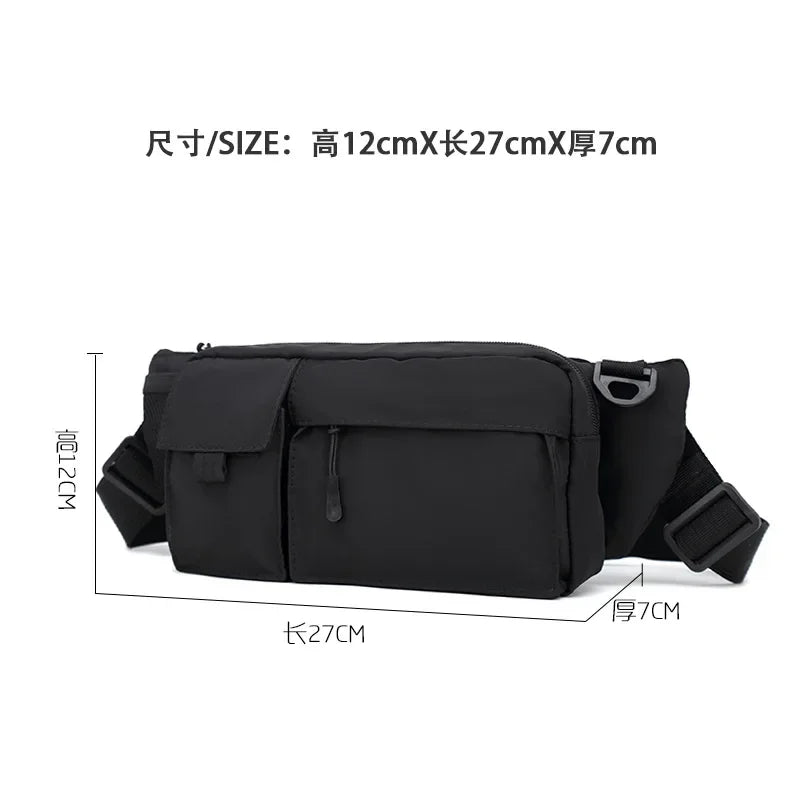 Men's Chest Bag Fashion Shoulder Crossbody Bags for Male 2024 Summer New Oxford Cloth Waterproof Man Messenger Sports Travel