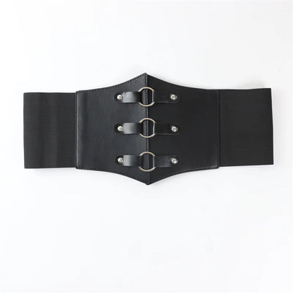 Corset Belt Bandage Super Wide Pu Leather Girdle Slimming Body Women Elastic High Waist Belts Versatile for Daily Bustier Corset