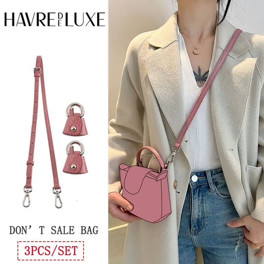 HAVREDELUXE Bag Strap For Longchamp Bag Strap Mini Bag  Crossbody Strap Free Punching Modification Shoulder Bag Belt Accessories