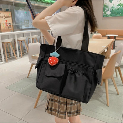 Bag Women Messenger Bag Preppy Student Book Bag Nylon Shoulder Bag Commuter Handbag Women