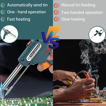 60W Automatic Electric Soldering Iron Tin Gun Hand-Held Internal Heating Automatically Send Tin Gun Welding Heating Repair Tools