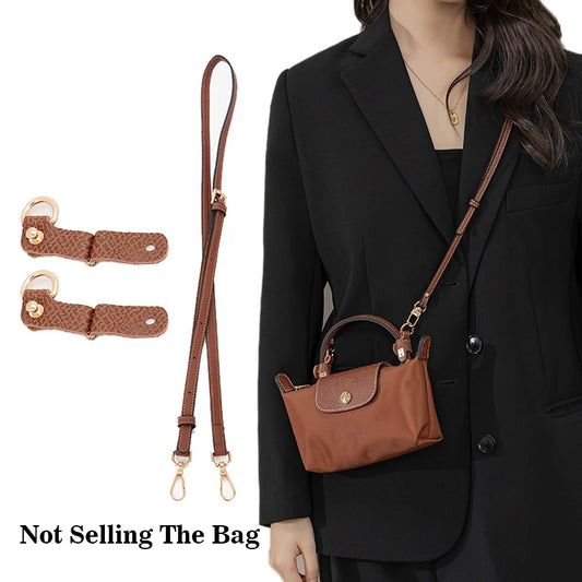 New Adjustable Length Bag Strap For Longchamp Mini Bag Free Punching Modification Transformation Accessories for Shoulder Strap